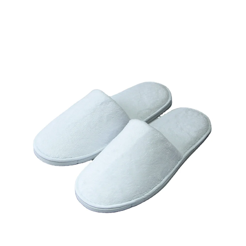 Wholesale Custom Cheap White Waffle Washable Spa Shower Hotel Disposable  Slipper for Hotel Guest Room Unisex - Main Image