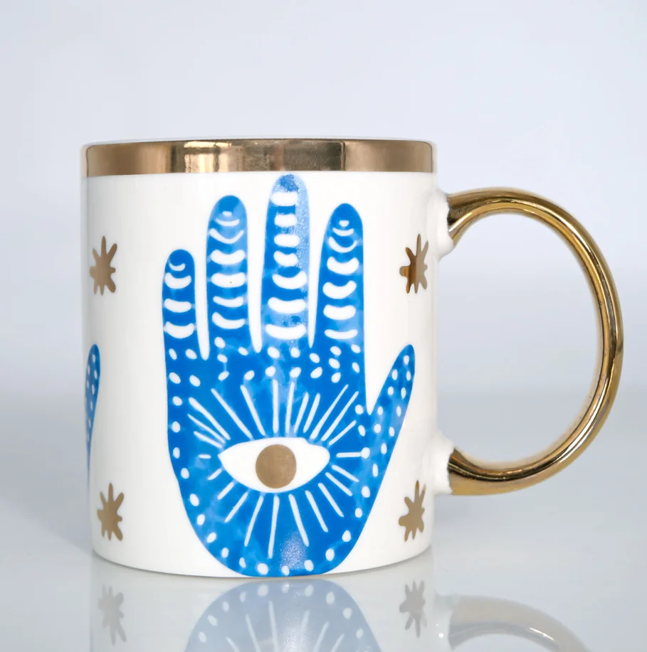 スピリチュアルコップ Positive Energy Healing Stone Mug - Wholesale Ceramic Evil Eye