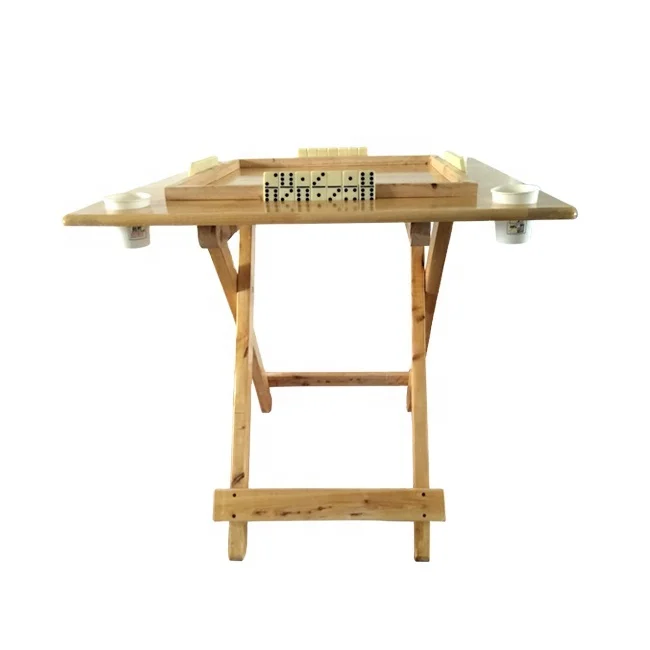 Небольшой минимальный заказ складной деревянный игровой стол для домино семьи веселая Домашняя игра домино-тистик