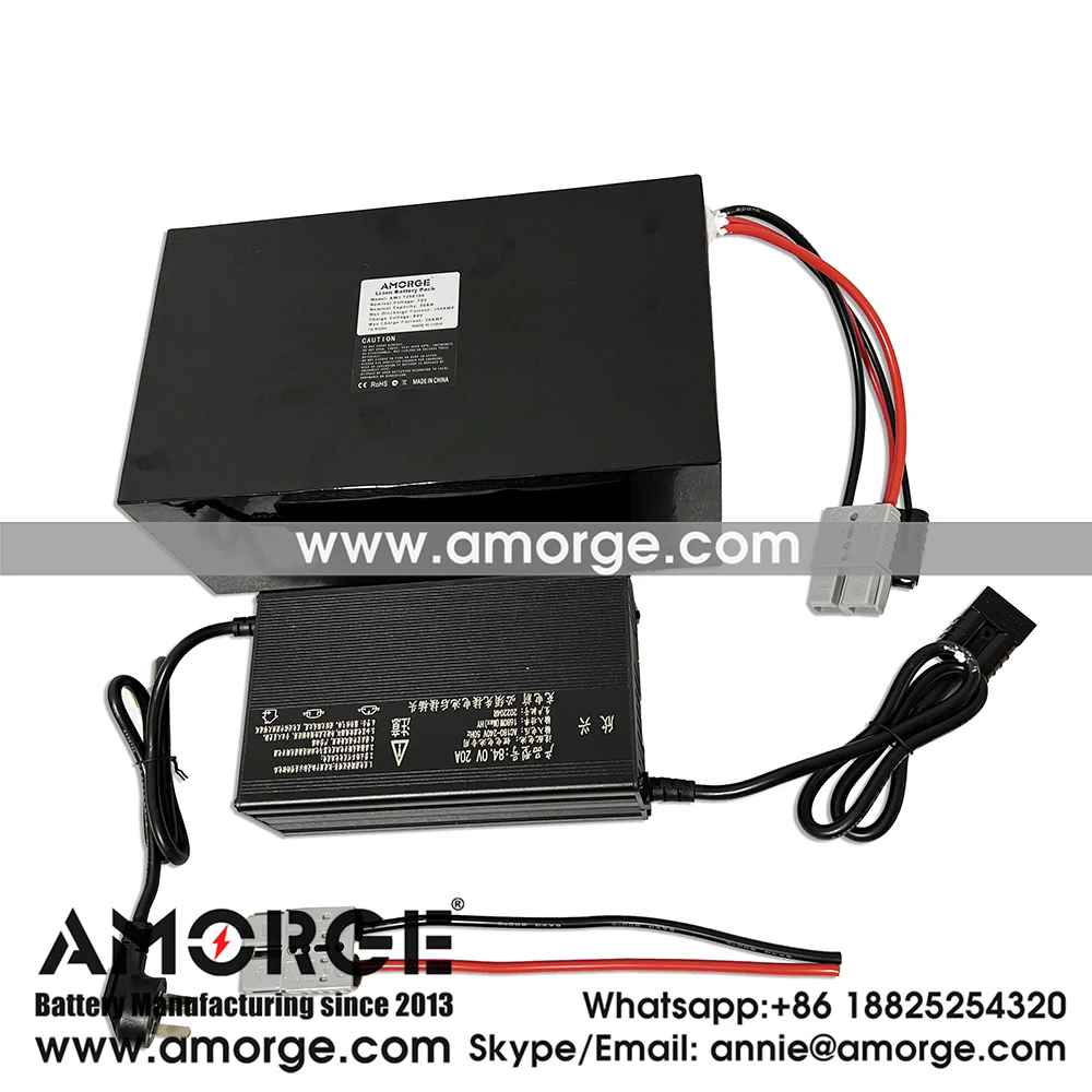 AMORGE  Best Price Customized Battery Pack 48V 60V 72V 50ah 20ah Electric Bicycle Lithium  Battery Pack for  1000w 2000w  3000W