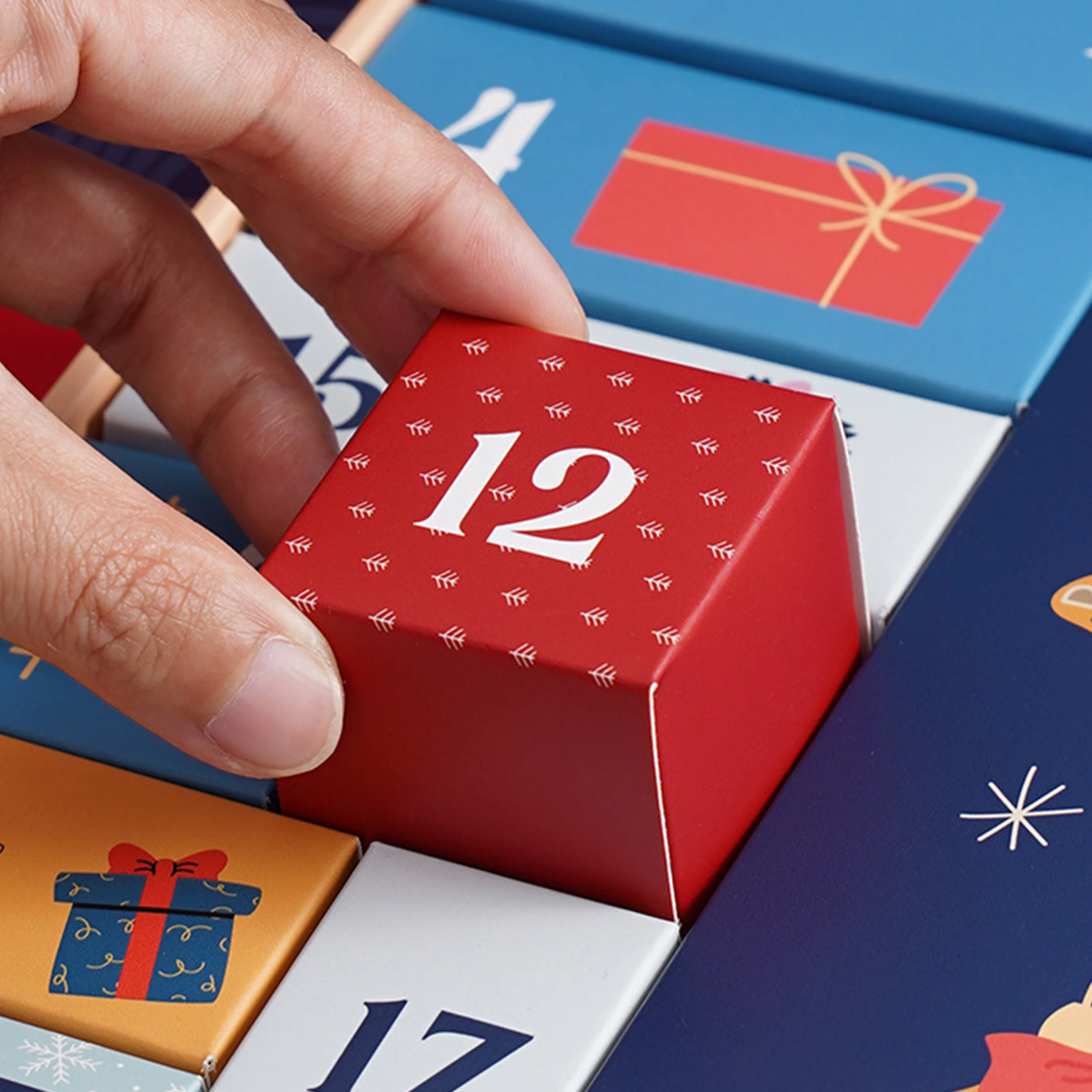 2023 Advent Calendar Box Factory Print Cardboard Gift Paper Packaging Custom Advent Calendar Box