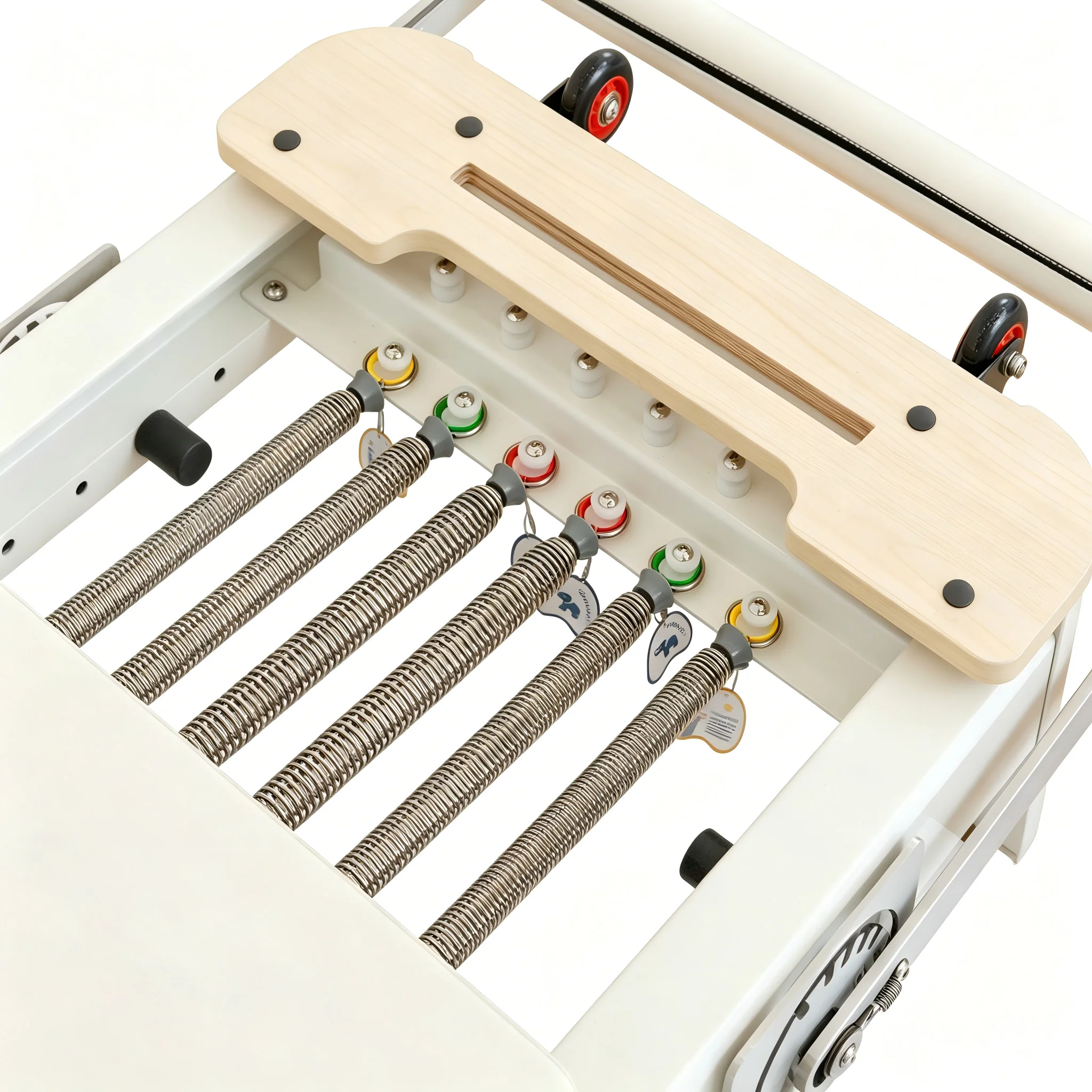 Durable Aluminum Folding Pilates Reformer PU Ultra-Fiber Leather Portable product detail 3