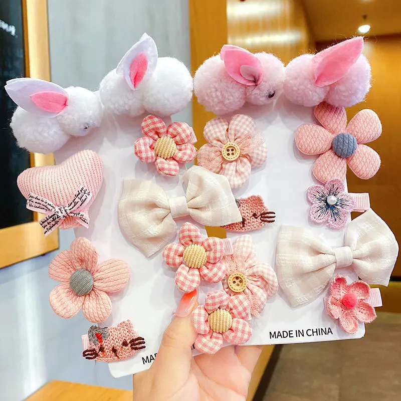 Flower Hair Soft Baby Hair Clips Pcs/set Baby Hair Clips Sweet