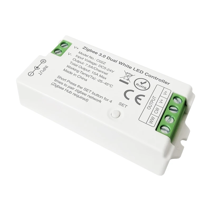 LED CONNEX Zigbee RGB/RGBW Dimmer – 12-36V DC, Bis 4x5A, Für Smart Home Beleuchtungssteuerung