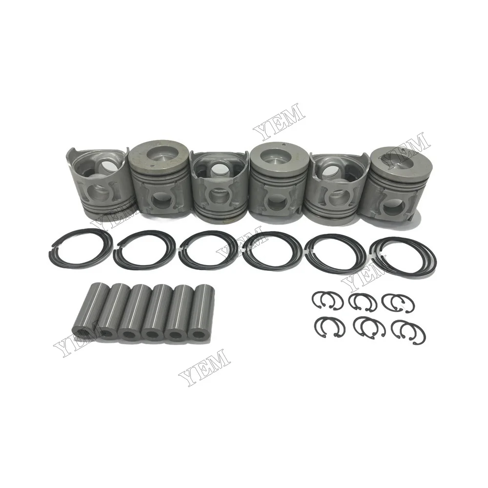 6D34 Engine Piston With Cylinder Piston Rings Fits for Mitsubishi Fast Delivery Engine Parts 5