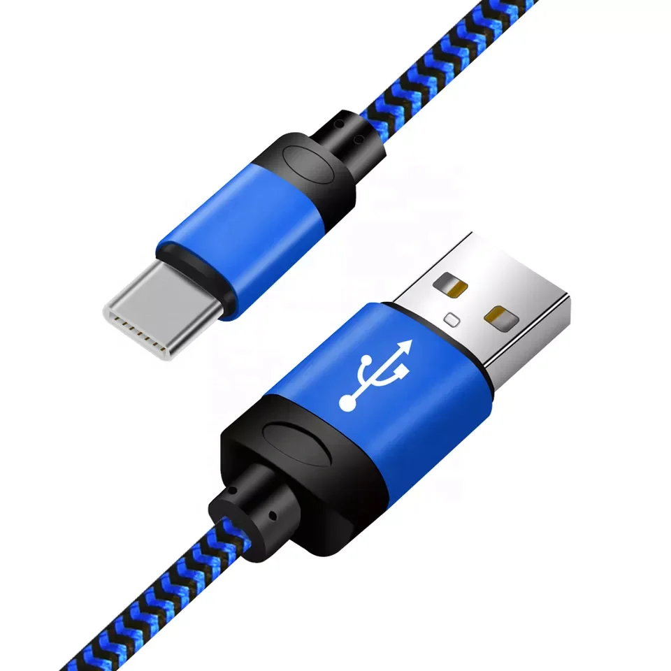 3M/10FT Nylon Braided USB Data Cable Fast Charge With Different  Charging Port for All Mobile Phones