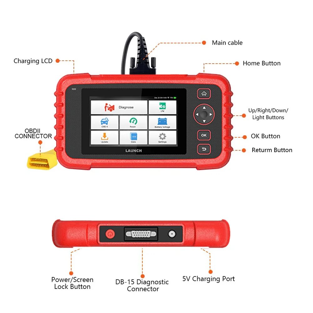 Launch CRP123X - Universal OBD2 Scanner for Motorcycle Diagnostics