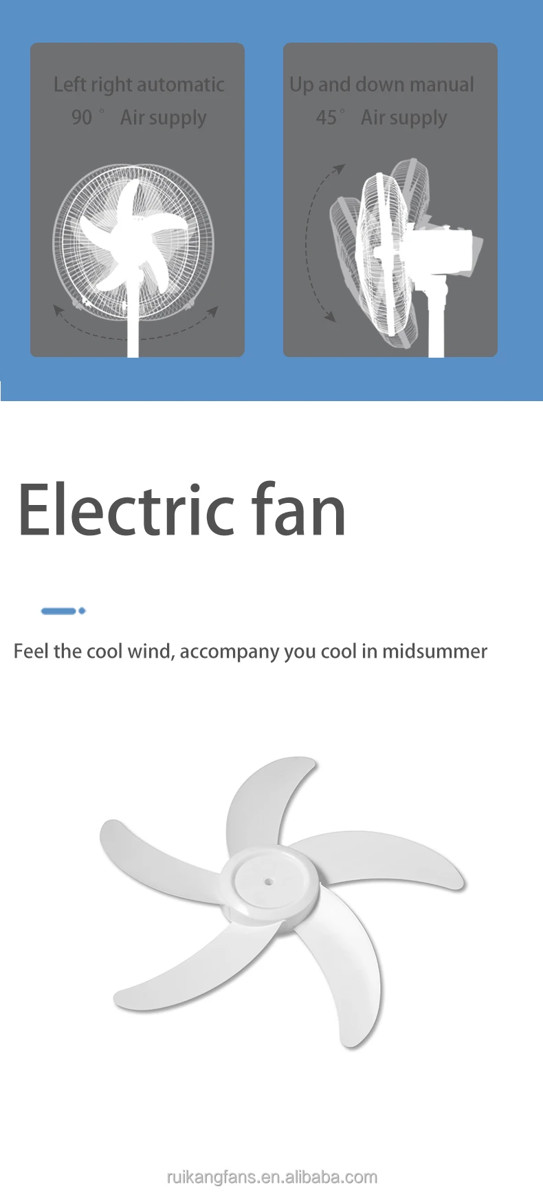 Electric Stand Fan, 40W, Plastic - detail 14