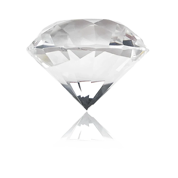 F-ber 60MM Clear Glass K9 Crystal Diamond Shaped...