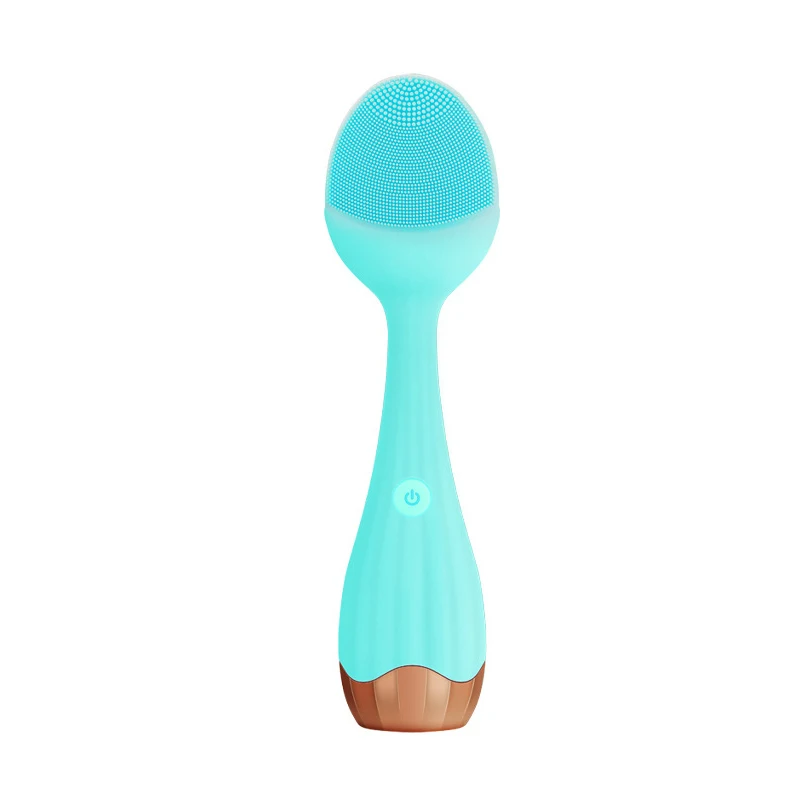 2021 New Arrival Best Sale 2 in 1 Facial Cleaning Brush USB Rechargeable 4 Speed Level Silicone Face