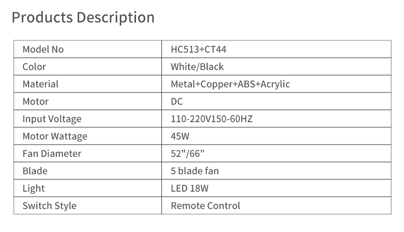 product hc513 abs remote control indoor   ceiling fan decorative ceiling fan-7