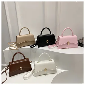 Textured Fashion Casual Commuting Trendy Lock 2026 New Retro Simple Shoulder Crossbody Small Square Bag for Women