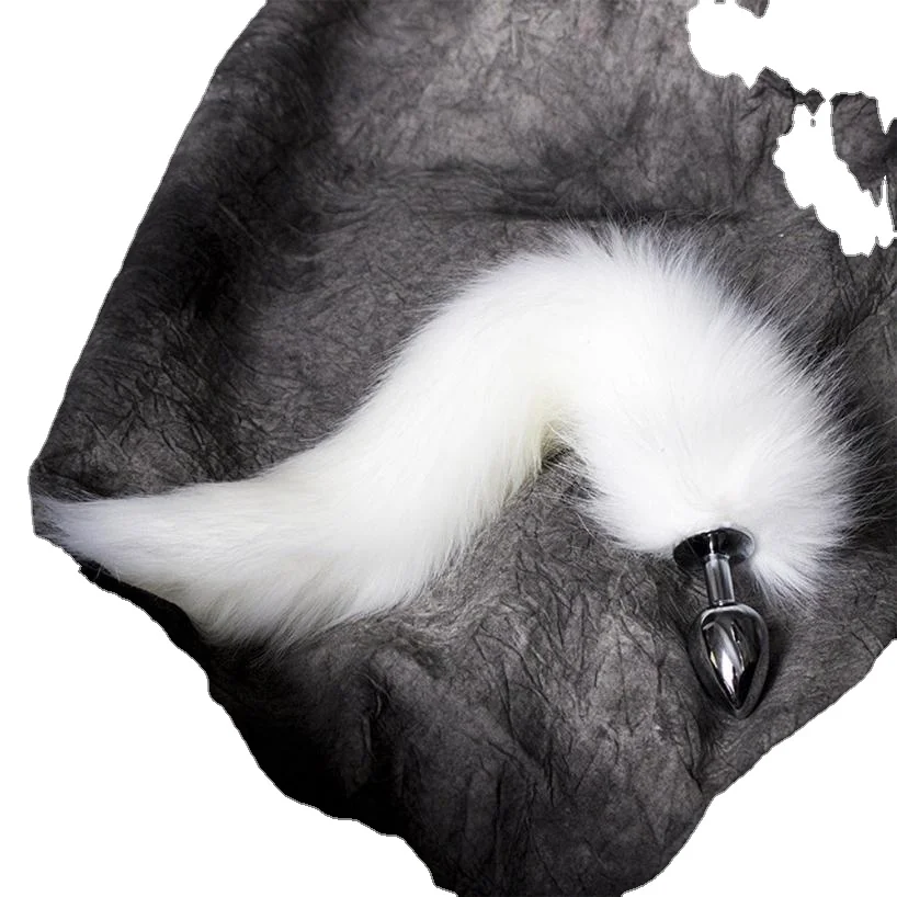 factory price animal hair colorful sex butt plug for men/women