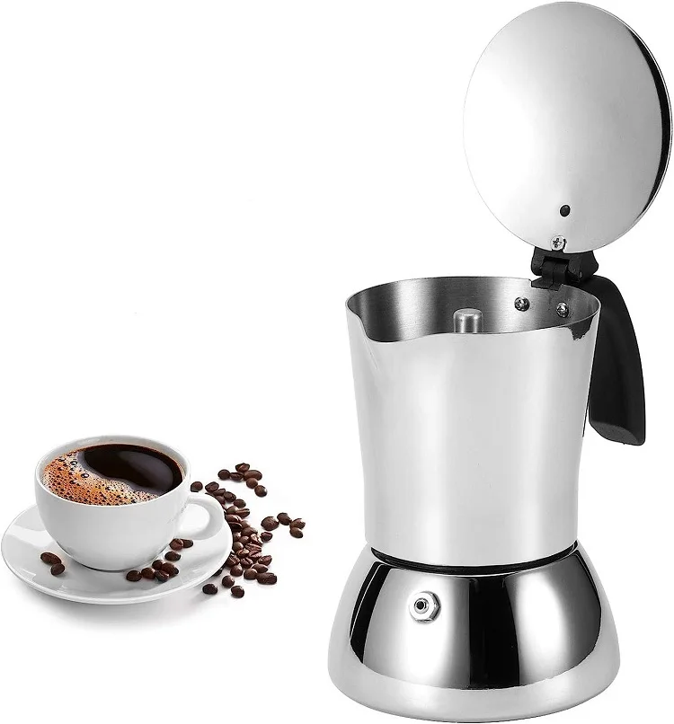 200 Ml Moka Pot Brewing Coffee Maker - Round Disposable Cups