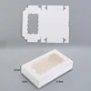 White card lace-shaped window opening