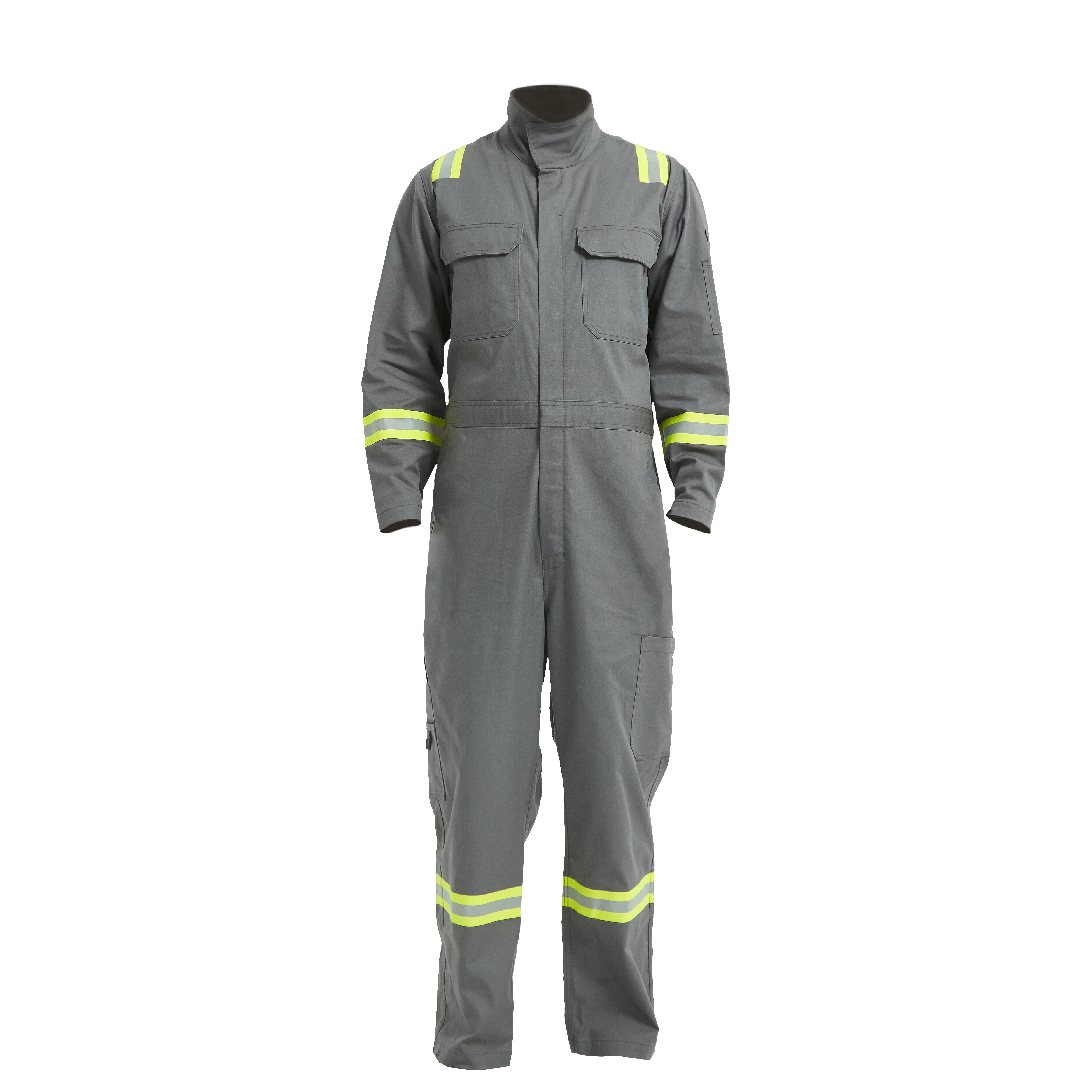 High Quality FR 100%Cotton 7 Oz/ 9 Oz Flame Retardant Coverall with Reflective Tape Fire Resistance Clothing Pilot Coveralls