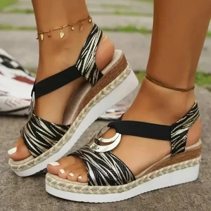 New Summer Fashion Sandals Women 2026 Wedge-heeled Waterproof Platform Thick-soled Woman Sandals Large Size Women's Shoes