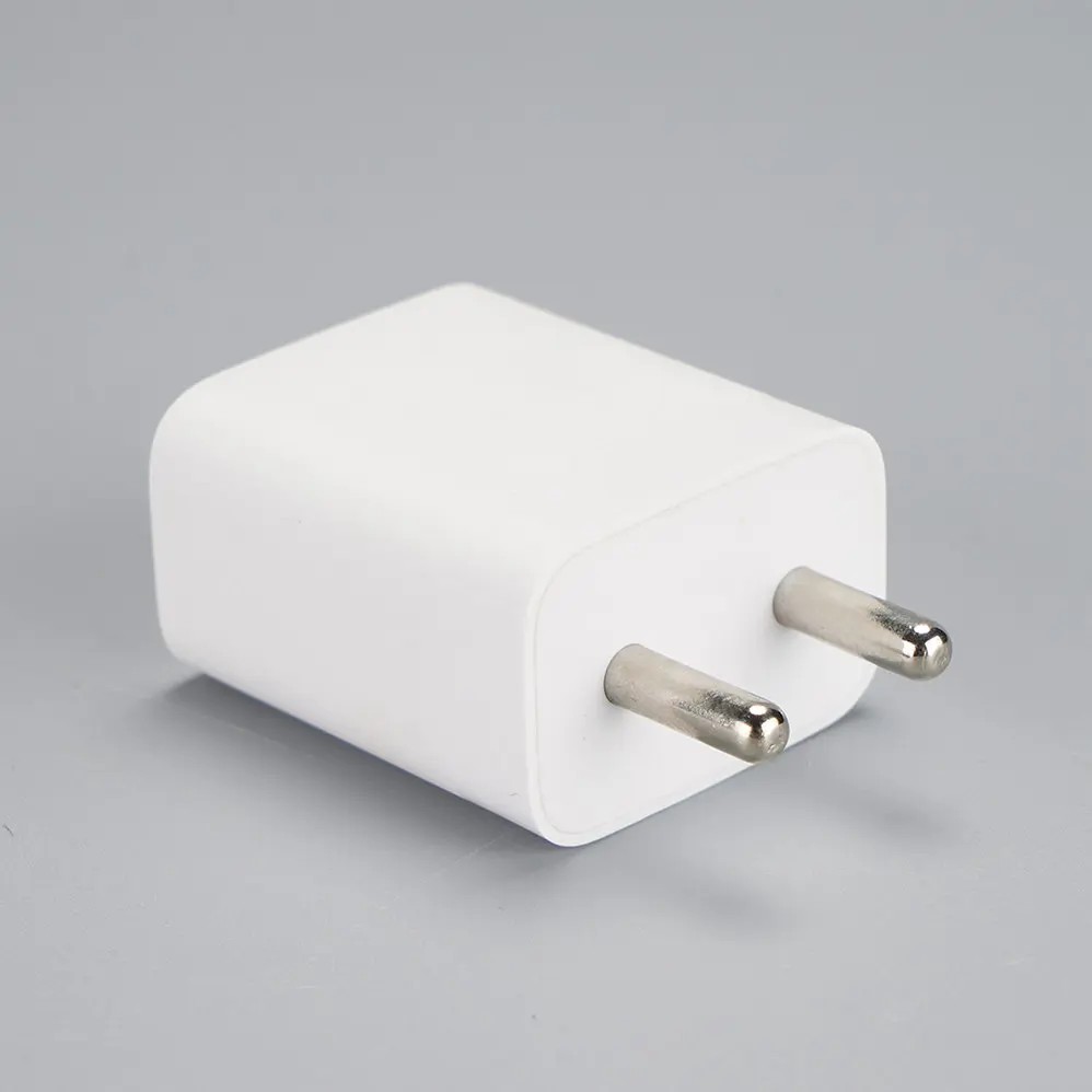IN/India Plug 1 USB-A White Square Car charger DC12V-24V Travel/Wall charger 110V-230V 1012