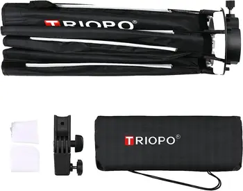 Triopo KX65 65cm Speedlite Octagon Umbrella Softbox + Honeycomb Grid Outdoor Flash Soft Box for Godox V1 Speedlite Softbox detail image