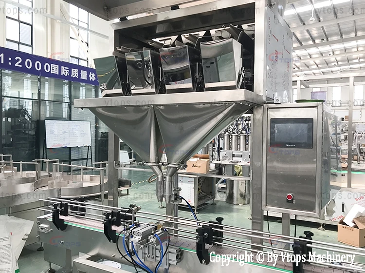4 Head Scales Liner Weigher Full Automatic Popcorn Packaging Machine