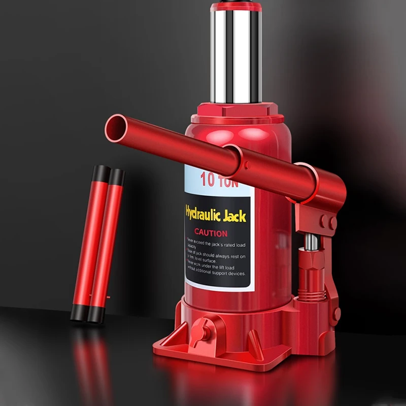 Gato Hidráulico De Botella 10 Toneladas - Elevador Profesional Para Coches, Camiones Pequeños, Maquinaria | Altura 205-335 Mm