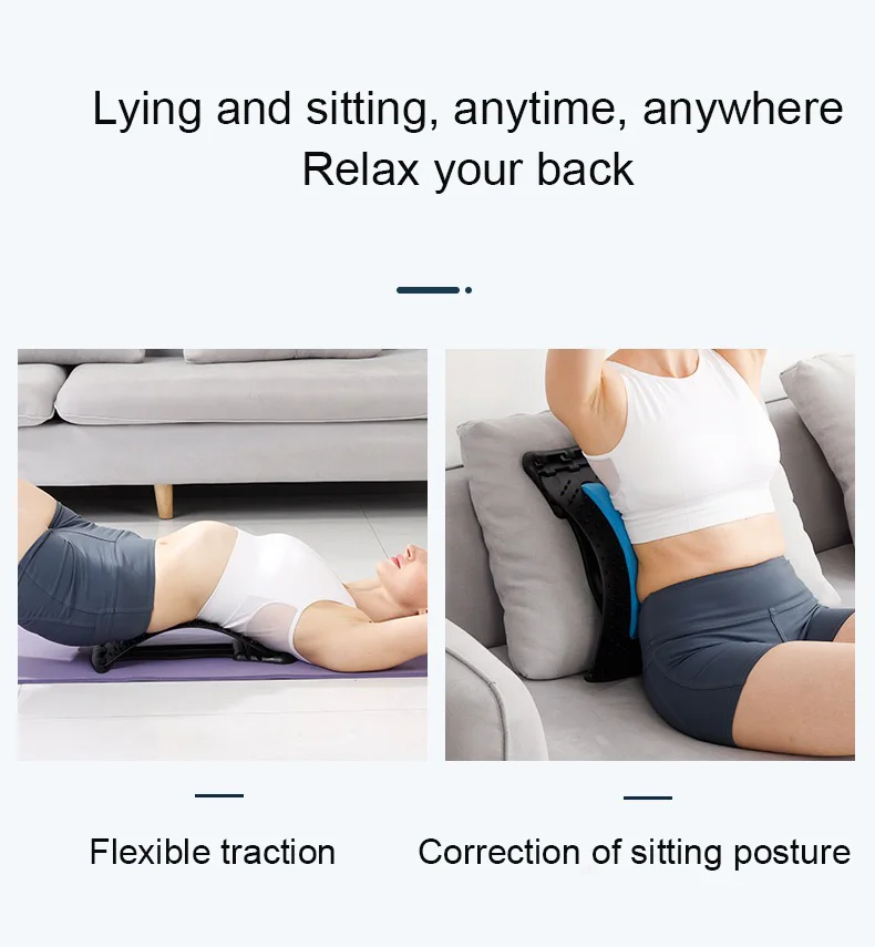 l0098 lumbar vertebra corrector waist back straightener adjustable back massage stretcher-6