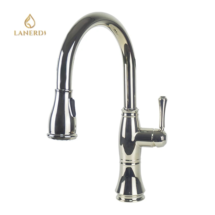 Polished nickel kitchen faucets