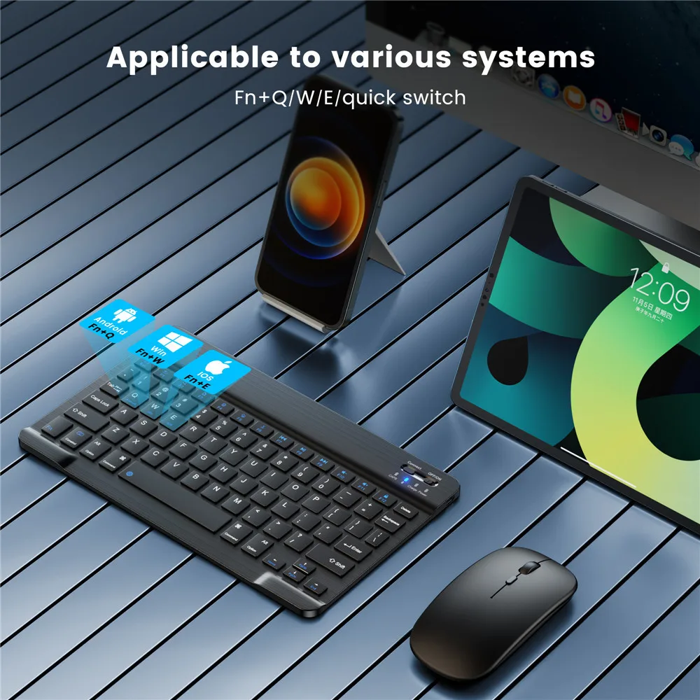 Universal Blue Tooth Keyboad for iphone Samsung xiaomi Mobile Phone Wireless Keyboard for  Tablet Pc Multi Language