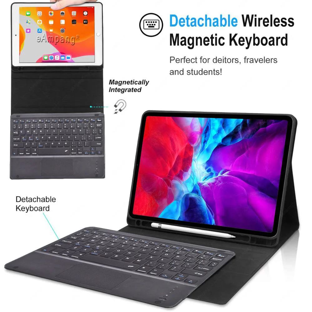 product smart wireless bluetooth keyboard protective cover tablet detachable magic keyboard leather case for ipad air 13 pro 11 2025-5