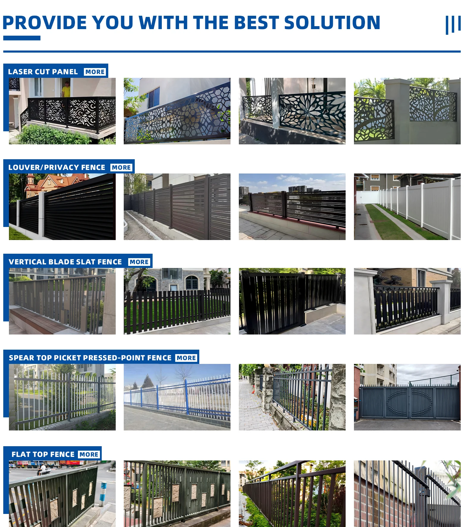 product popular 6 foot aluminium horizontal slat screen louver waterproof garden home fence panels metal horizontal slats fence hardware-5