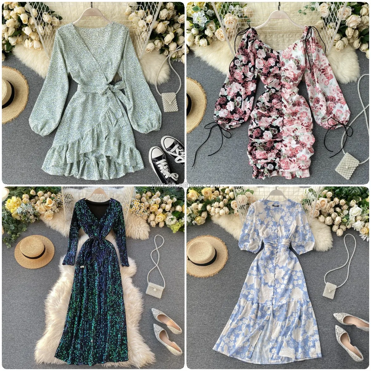 2022 summer fashion elegant dress French women's clothing manufacturers wholesale