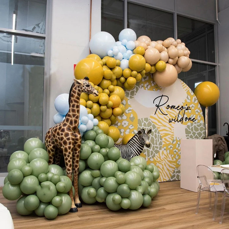 SUNRISE Animal Style Latex Balloon Arch Garland Kit for Birthday Party Decor