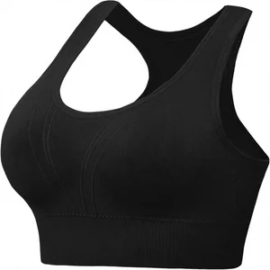 Litherday Women's Breathable High Support Seamless Sports Bra Zero Feel Underwire Removable Padding Soft Rib Yoga Fitness