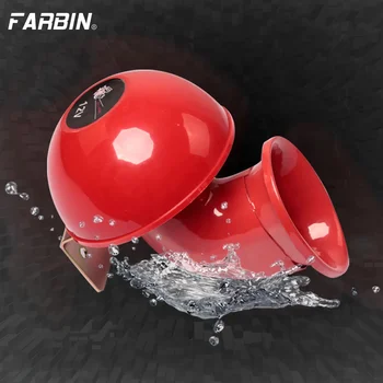 Klaxon Son Vache 150dB Rouge - Klaxon Air Électrique Puissant Pour Voiture, Camion, Moto, Bateau