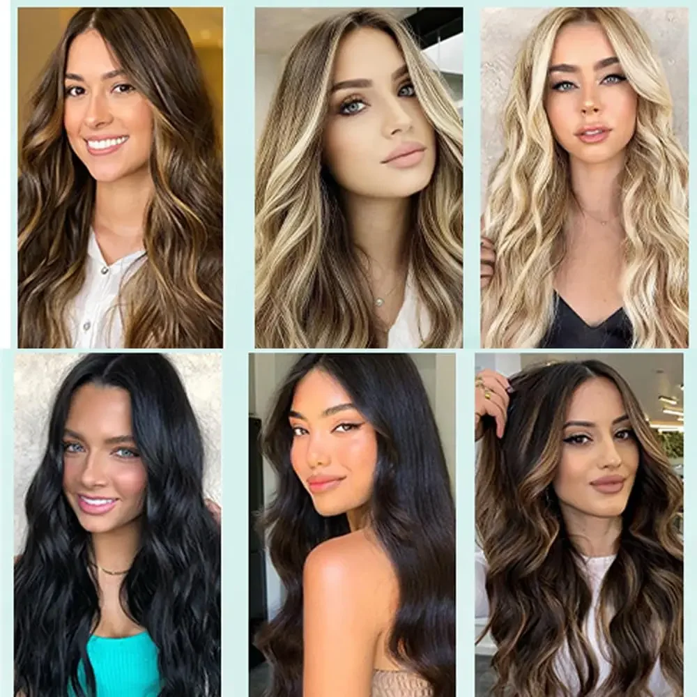 8 pezzi marrone scuro clip in estensioni per capelli umani Remy Weft_voghion.com