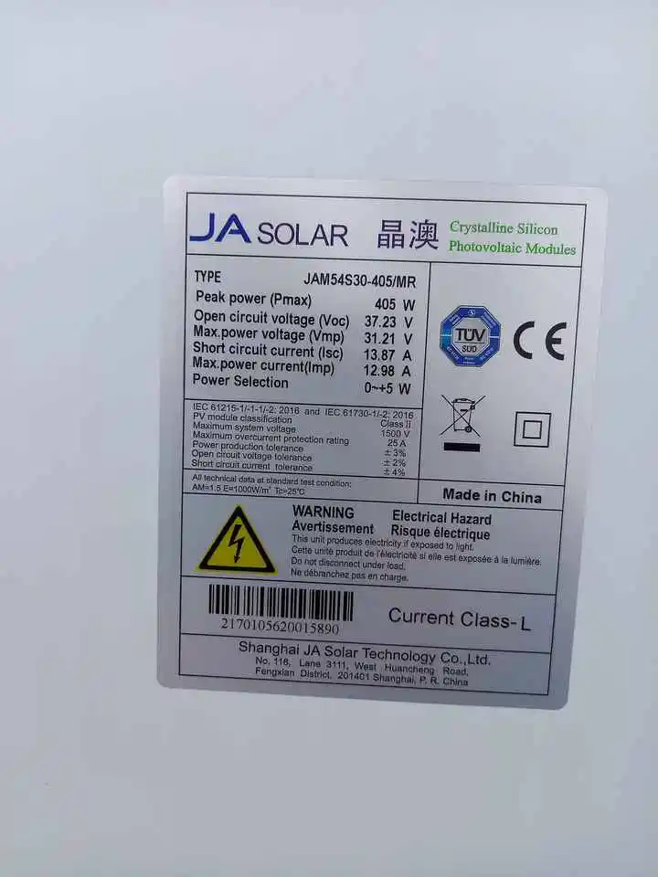 JA Solar JAM54S30 Mono Solar Panel JA 410w 415w Solar Module Half Cell 390w 395w 400w 405w Pv Panel Perc Cells MBB