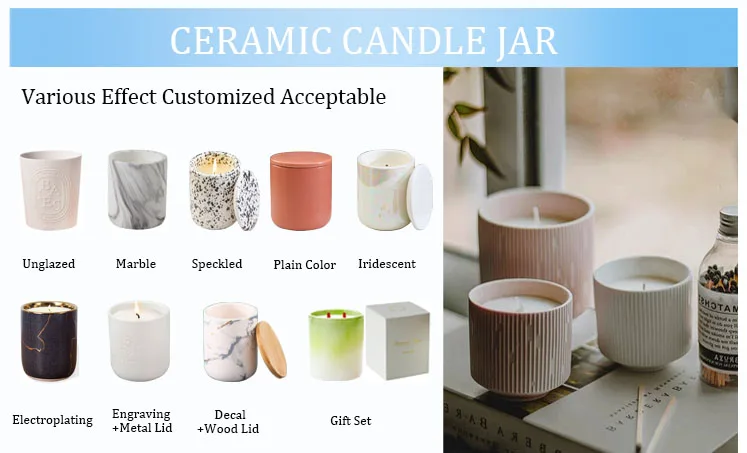 Custom Ceramic Candle Jar With Spout Massage Candle Jar Wholesale ...