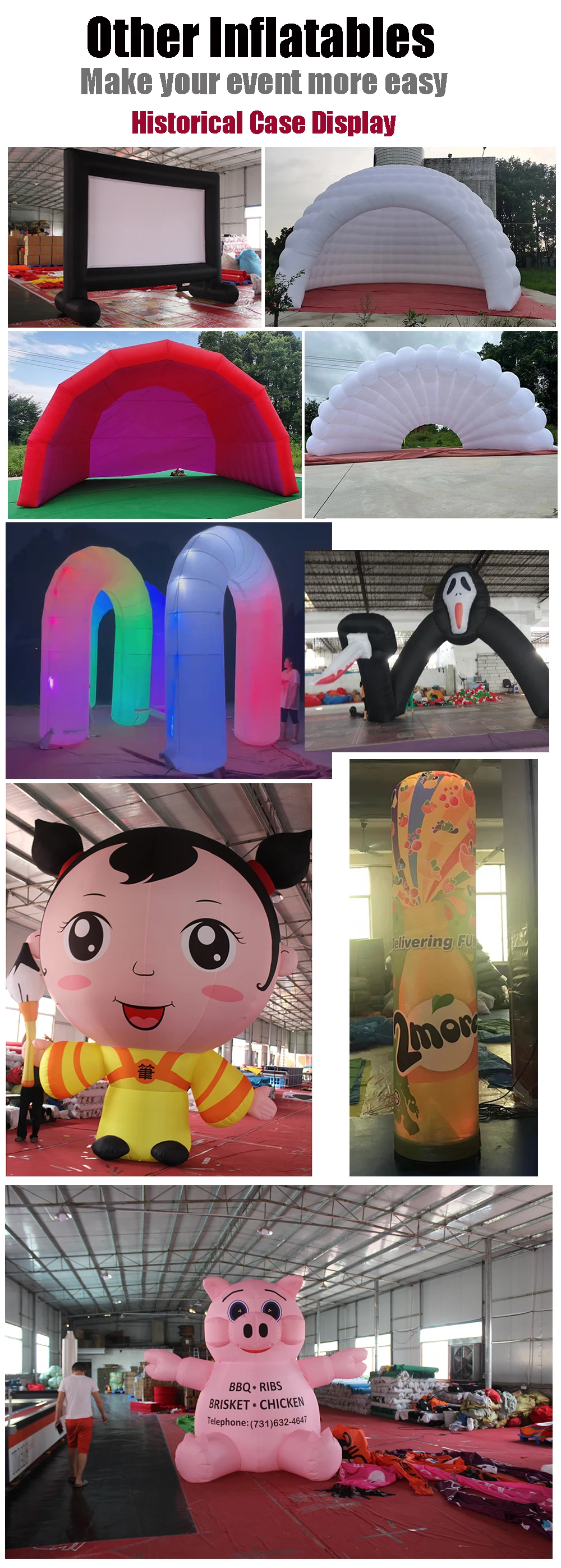 Custom Logo Big Outdoor Inflatable Model Product Promotion Display