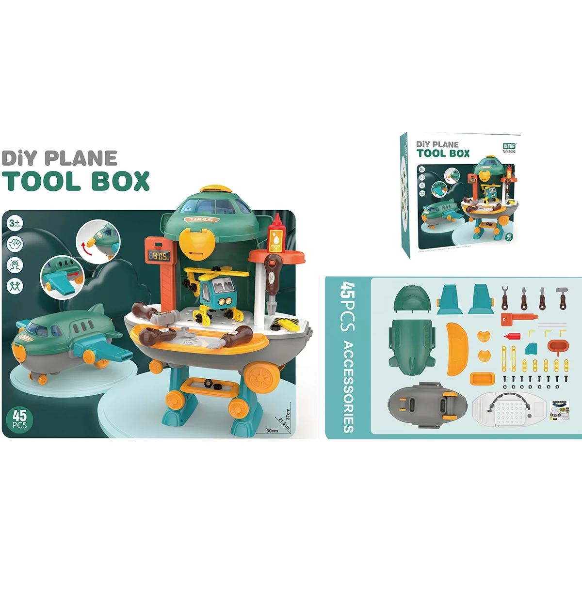 Новейшие Детские игрушки для ролевых игр, ящик для инструментов «сделай сам», набор инструментов, 45 шт. для продажи