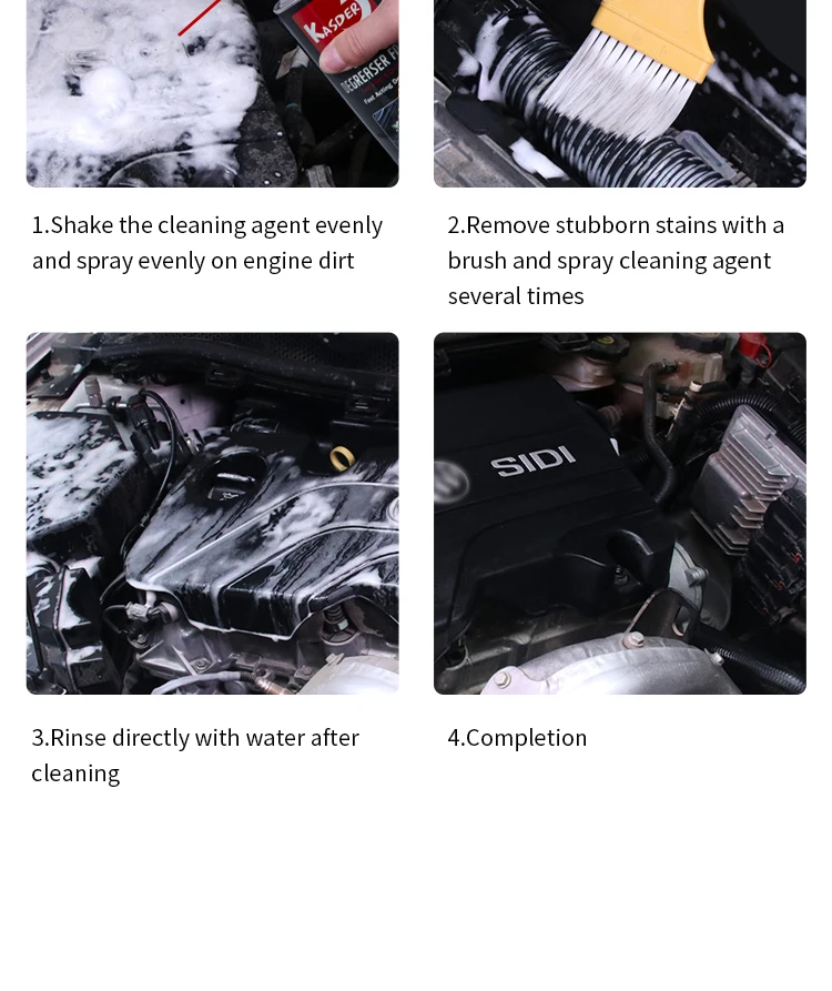 Low Moq Heavy Duty Foam Foaming Car Engine Degreaser Cleaner Spray For