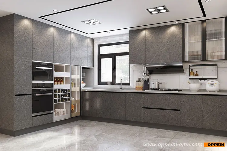 OPPEIN US: Kitchen Cabinet, Furniture Manufacturer » Modern High Gloss  Acrylic Kitchen Cabinet OP16-A01