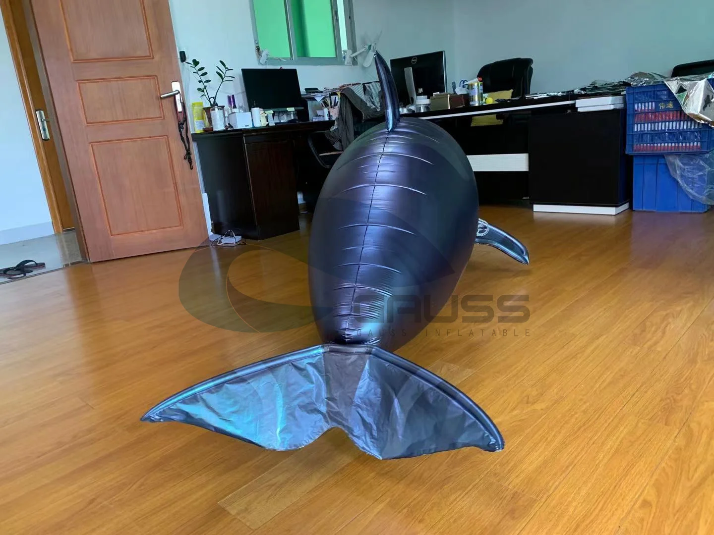 Remote Control Killer Whale Inflatable Flying Whale Balloon For Mall