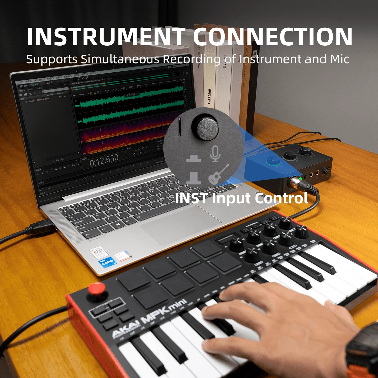 Fifine High Quality Professional Recording Studio Equipment All-in-one Kit With Dynamic Mic Soundcard Interface With 48V Podcast