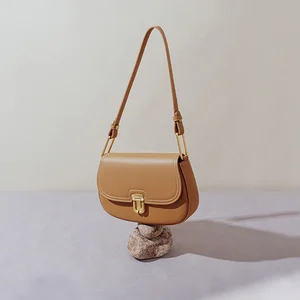 Simple Style Designer'S New Saddle Bag Double Single Shoulder Crossbody Bag for Ladies Leisure