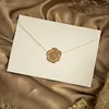 White with wax seal sticker