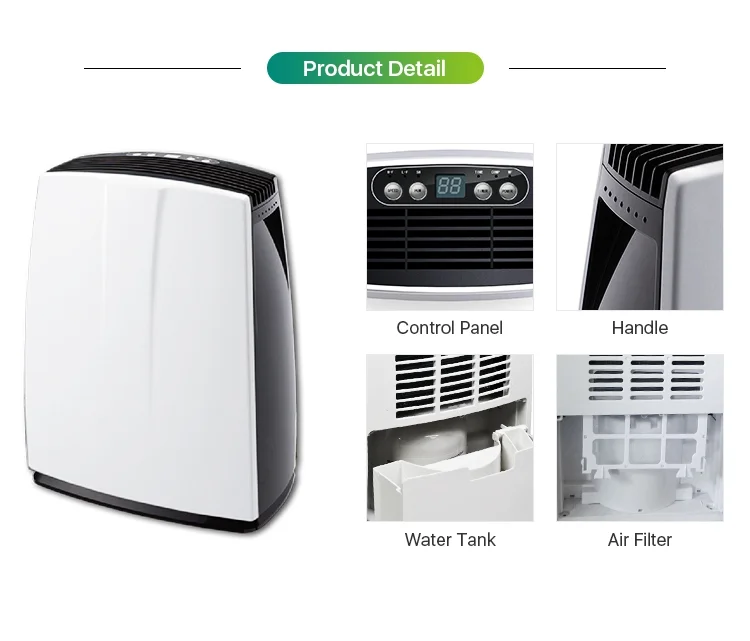 Smart Usb Air Purifying Dehumidifiers Removable Water Tank Small Portable Dehumidifier for Home