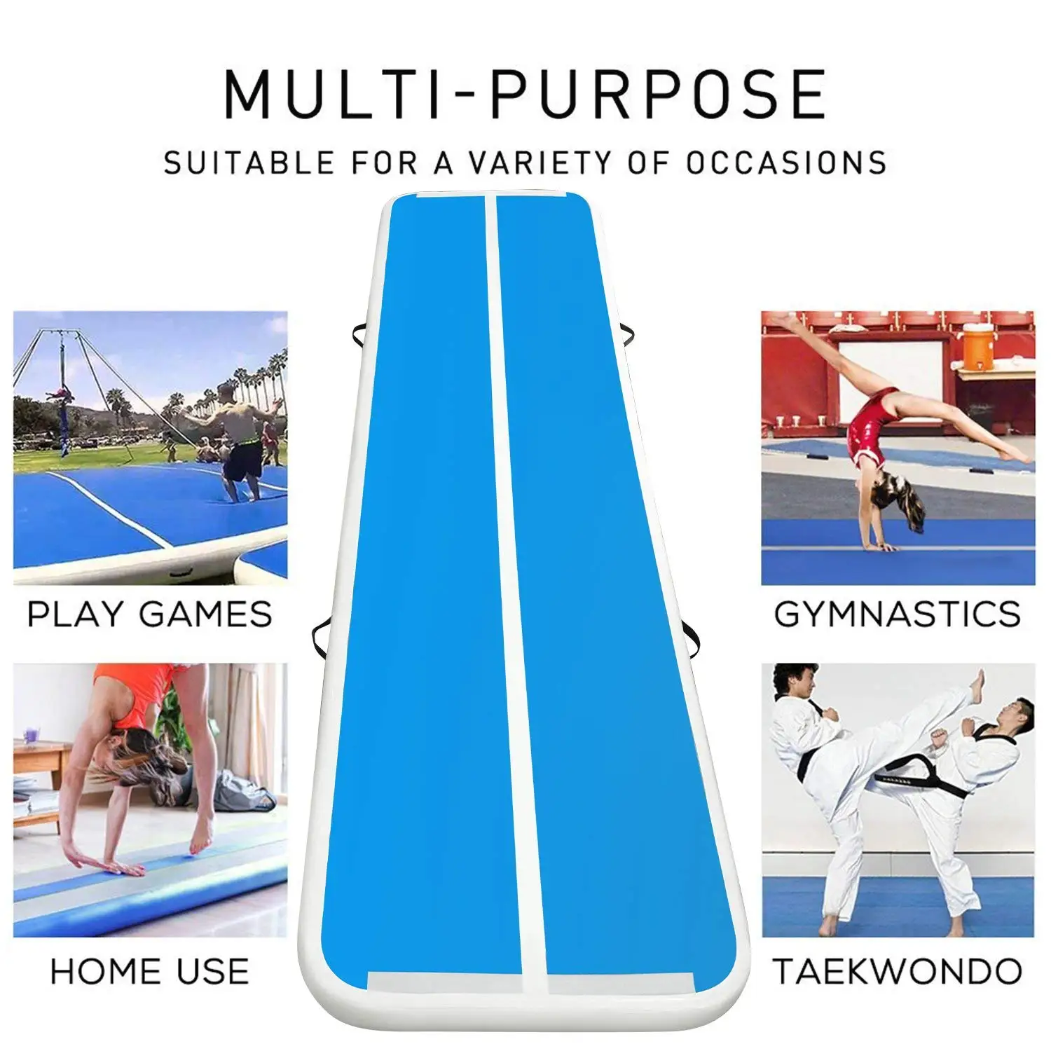 Factory Price Inflatable Air Track Gym Mat Customized Logo Tumbling Mat