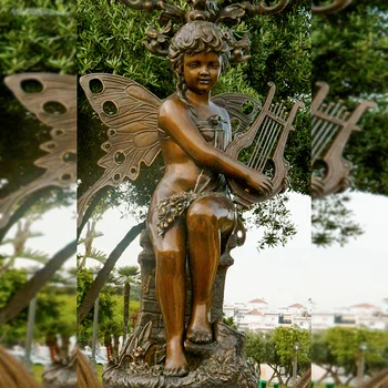 Custom size nice design garden angels cherubs statues