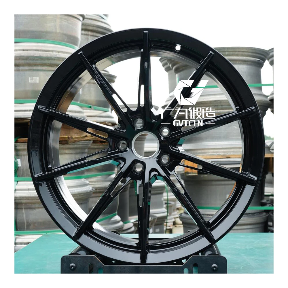 GVICHN Aluminum alloy rim black customized forged wheels 5x112 5x120 5x114.3 5x130 18 19 20 21 22 23 24in