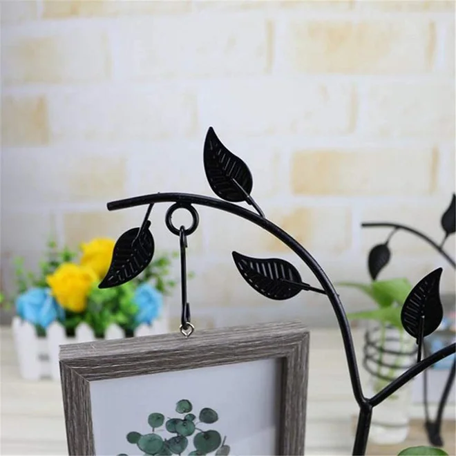 NEW Iron Tree Leaf Photo Frame Creative Iron Centerpiece Display Stand Hanging Photo Frame Desktop Ornaments